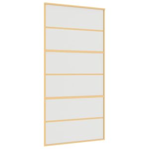 Плъзгаща се врата 102,5x205 см матирано ESG стъкло и алуминий