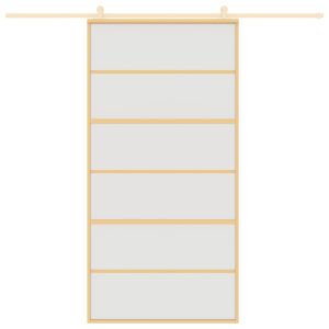 Плъзгаща се врата 102,5x205 см матирано ESG стъкло и алуминий