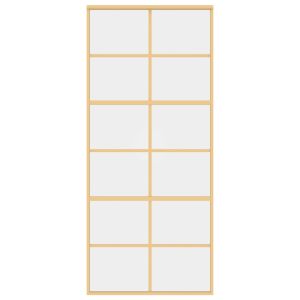 Плъзгаща се врата 90x205 см прозрачно ESG стъкло и алуминий