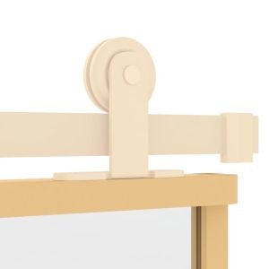 Плъзгаща се врата 90x205 см прозрачно ESG стъкло и алуминий