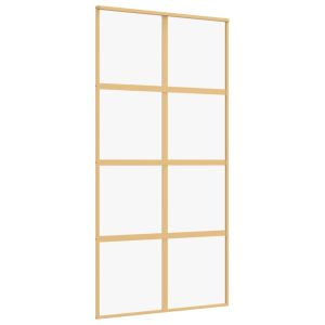 Плъзгаща се врата 102,5x205 см прозрачно ESG стъкло и алуминий