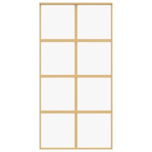 Плъзгаща се врата 102,5x205 см прозрачно ESG стъкло и алуминий