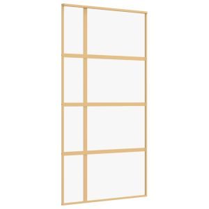 Плъзгаща се врата 102,5x205 см прозрачно ESG стъкло и алуминий