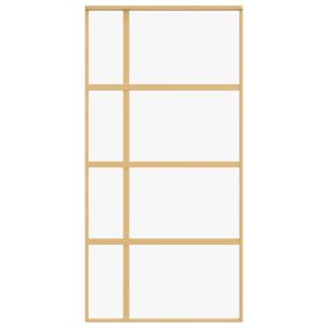 Плъзгаща се врата 102,5x205 см прозрачно ESG стъкло и алуминий