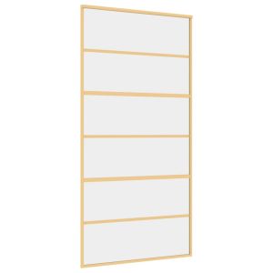 Плъзгаща се врата 102,5x205 см прозрачно ESG стъкло и алуминий