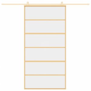 Плъзгаща се врата 102,5x205 см прозрачно ESG стъкло и алуминий