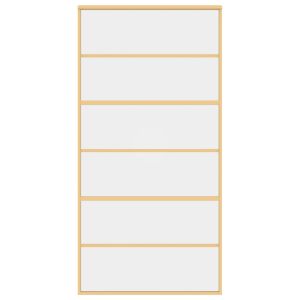 Плъзгаща се врата 102,5x205 см прозрачно ESG стъкло и алуминий