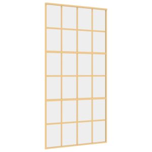 Плъзгаща се врата 102,5x205 см прозрачно ESG стъкло и алуминий