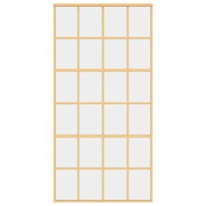 Плъзгаща се врата 102,5x205 см прозрачно ESG стъкло и алуминий