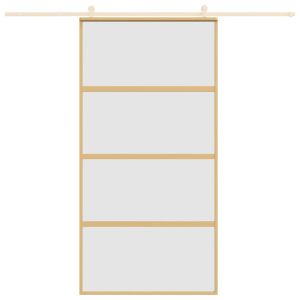 Плъзгаща се врата 102,5x205 см матирано ESG стъкло и алуминий