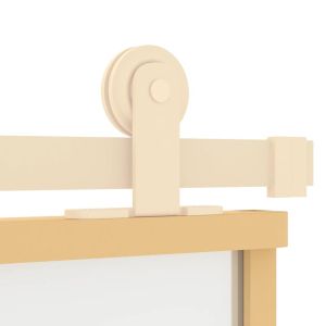 Плъзгаща се врата 102,5x205 см матирано ESG стъкло и алуминий