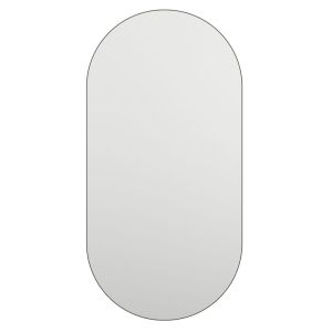 Огледало с LED лампи, 80x40 см, стъкло, овално