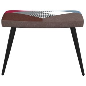 Релаксиращ стол с табуретка, пачуърк, плат