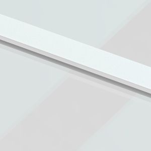 Плъзгаща се врата, бяла, 76x205 см, закалено стъкло и алуминий