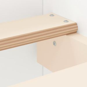 Рамка за легло с горна и долна табла, бяла, 160x200 см