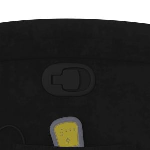 Масажен реклайнер стол, черен, кадифе