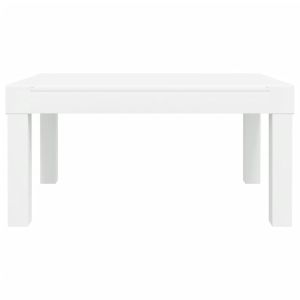 Шезлонг с възглавници, бял, PP