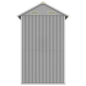 Градинска барака, светлосива, 192x152,5x237 см, поцинкована стомана