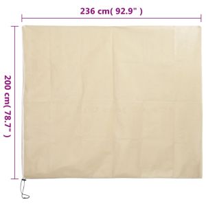 Зимни покривала за растения с цип, 2 бр, 70 г/м², 2,36x2 м