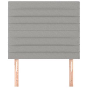 Табла за легло, светло сива, 80x5x118/128 см, плат