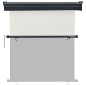 Вертикална тента за балкон, 175x250 см, кремава