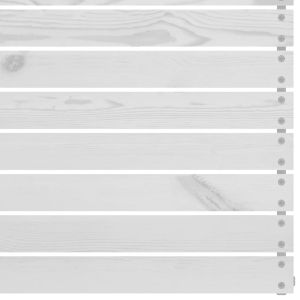 Градински лаундж комплект, 7 части, бял, бор масив