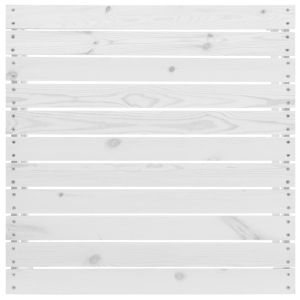 Градински лаундж комплект, 7 части, бял, бор масив