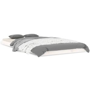 Рамка за легло, бяла, 100х200 см, бор масив