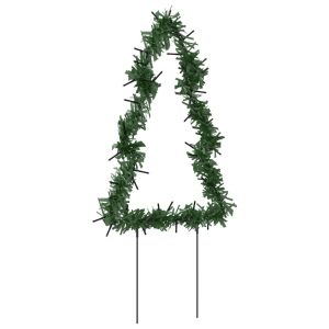 Коледни светещи украси елхи с шипове, 3 бр, 50 LED, 30 см