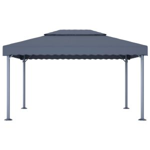 Шатра с LED светещи стрингове, 400x300 см, антрацит, алуминий