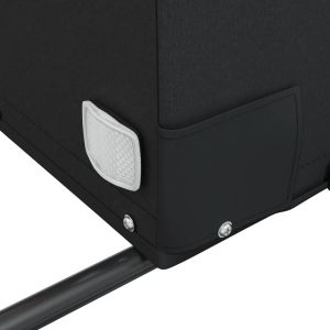 Ремарке за велосипед, черно и синьо, 45 кг, желязо