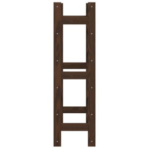 Стойка за вино за 30 бутилки, кафява, бор масив