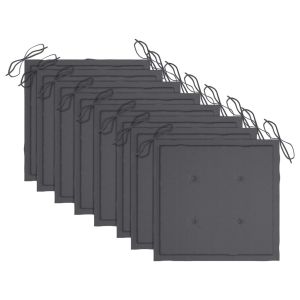 Сгъваеми градински столове с възглавници 8 бр акация масив