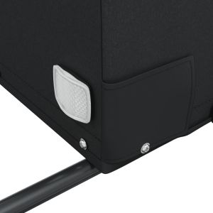 Ремарке за велосипед, черно и жълто, 45 кг, желязо