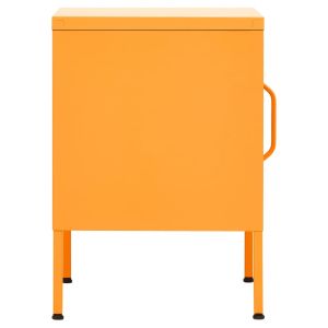 Нощно шкафче, горчица жълто, 35х35х51 см, стомана