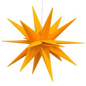 Коледни лампи с LED, 3 бр, сгъваеми, жълти