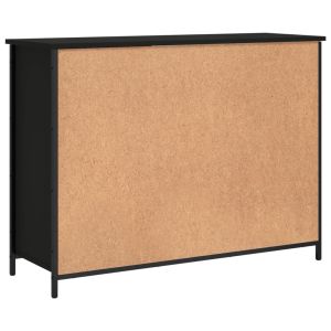 Сайдборд, черен, 100x35x75 см, инженерно дърво