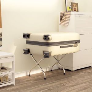 Багажник с облегалка, сребрист, 56x39x52 см