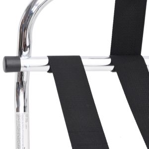 Багажник с облегалка, сребрист, 56x39x52 см