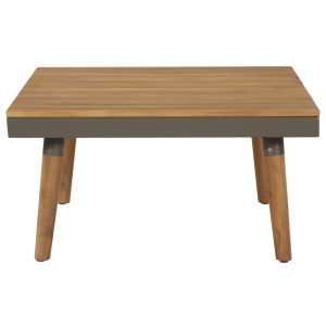 Градински комплект с възглавници, 4 части, акация масив, кафяв