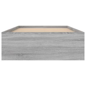 Рамка за легло, сив сонома, 90x190 см