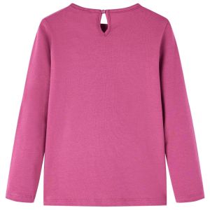 Детска тениска с дълъг ръкав, малинено, 92