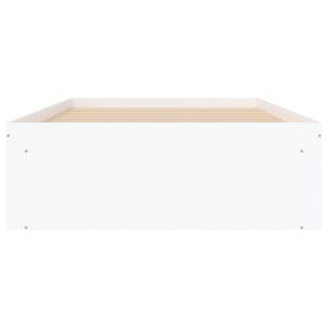 Рамка за легло, бяла, 90x200 см