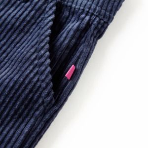 Детски панталон, кадифе, тъмносин, 92