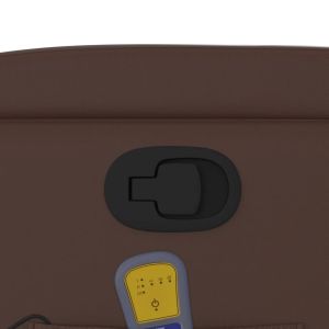 Масажен наклоняем стол, кафяв, изкуствена кожа