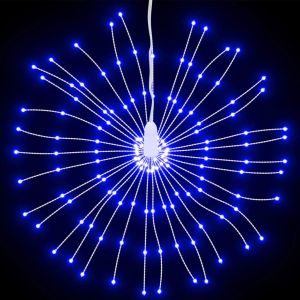 Коледни звездни светлини 140 LED 8 бр синьо 17 см
