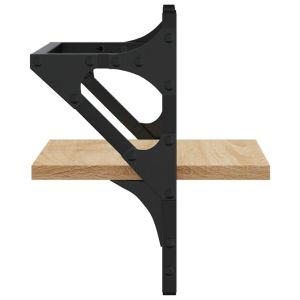 Стенни рафтове с пръти 2 бр дъб сонома 30x25x30 см