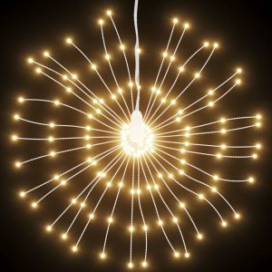 Коледни звездни светлини 140 LED топло бяло 17 см