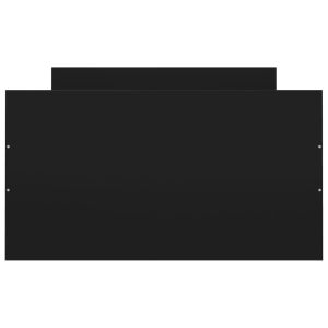 Рамка за легло с горна и долна табла, черна, 90x200 см