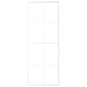 Плъзгаща се врата матирано ESG стъкло и алуминий 76x205 см бяла